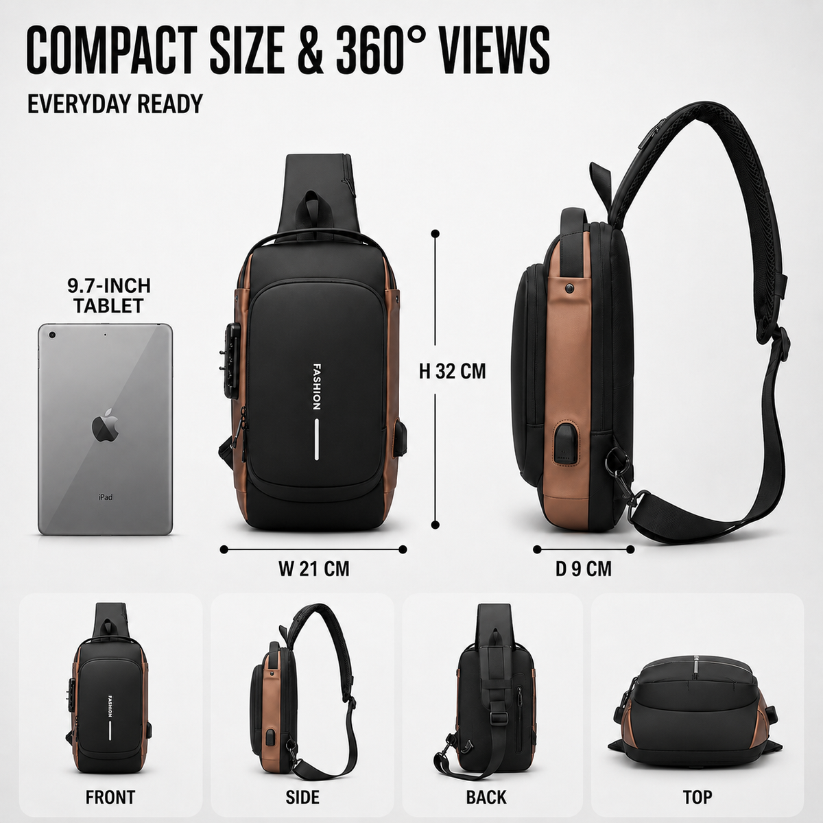 Anti-Theft Chest Sling Bag