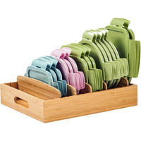 Bamboo Kitchen Organizer for Lid Storage