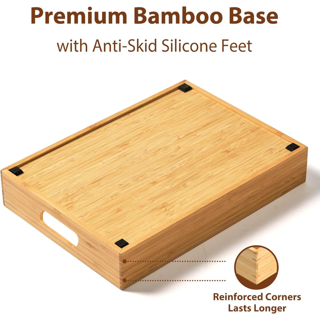 Bamboo Kitchen Organizer for Lid Storage