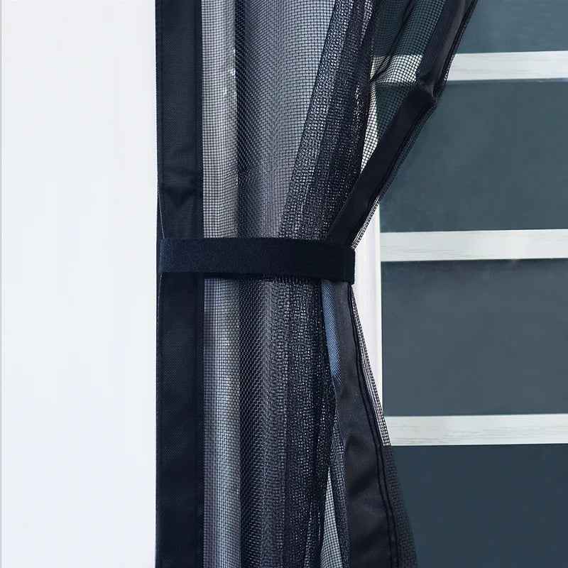 Black Magnetic Screen Door for Patio Doors