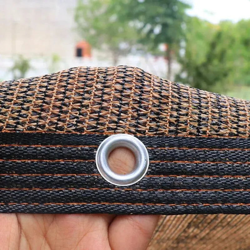 Brown Rectangular UV-Resistant Shade Sail
