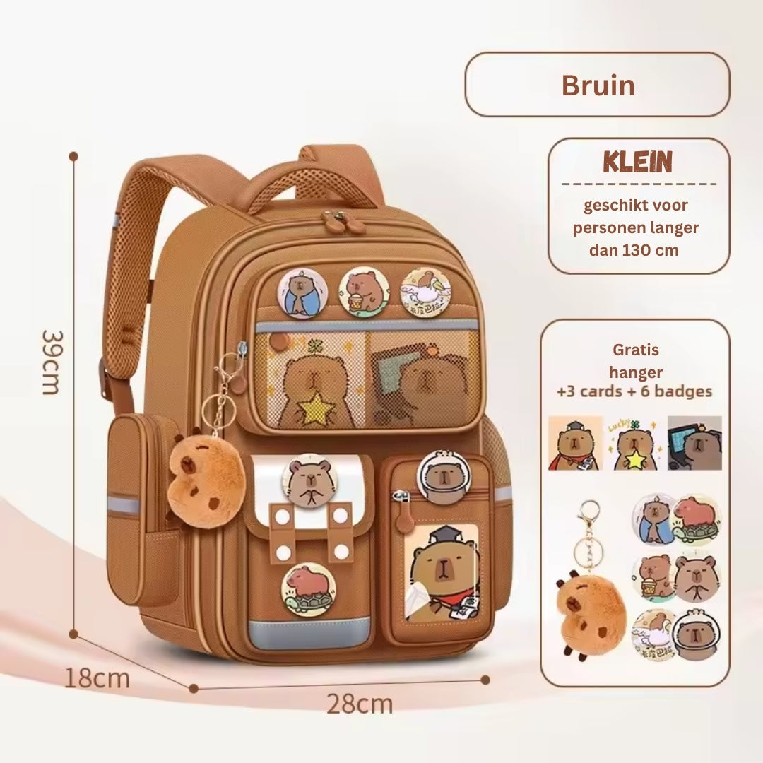 Capybara Backpack - Waterproof Large-Capacity School Backpack