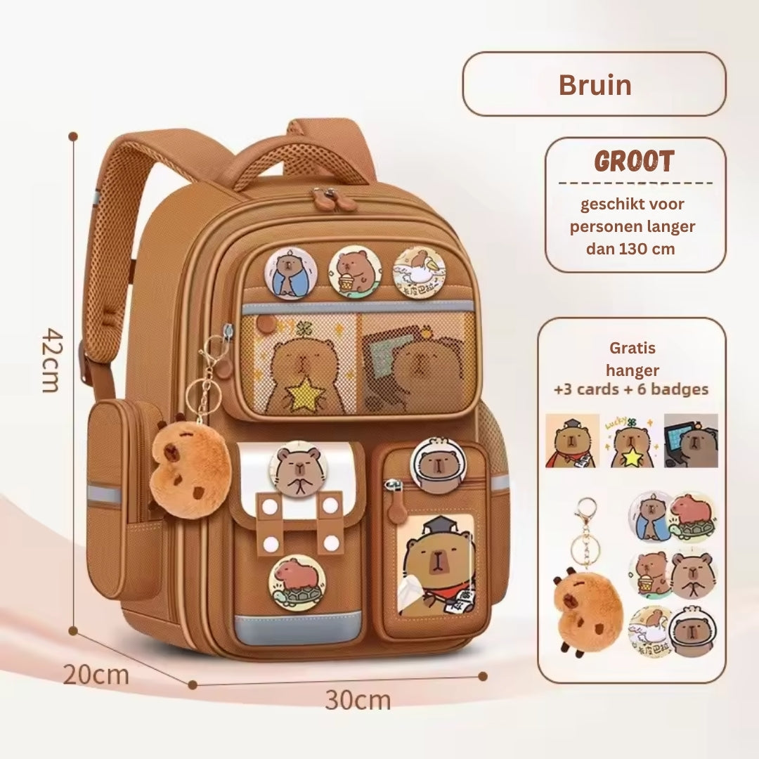 Capybara Backpack - Waterproof Large-Capacity School Backpack