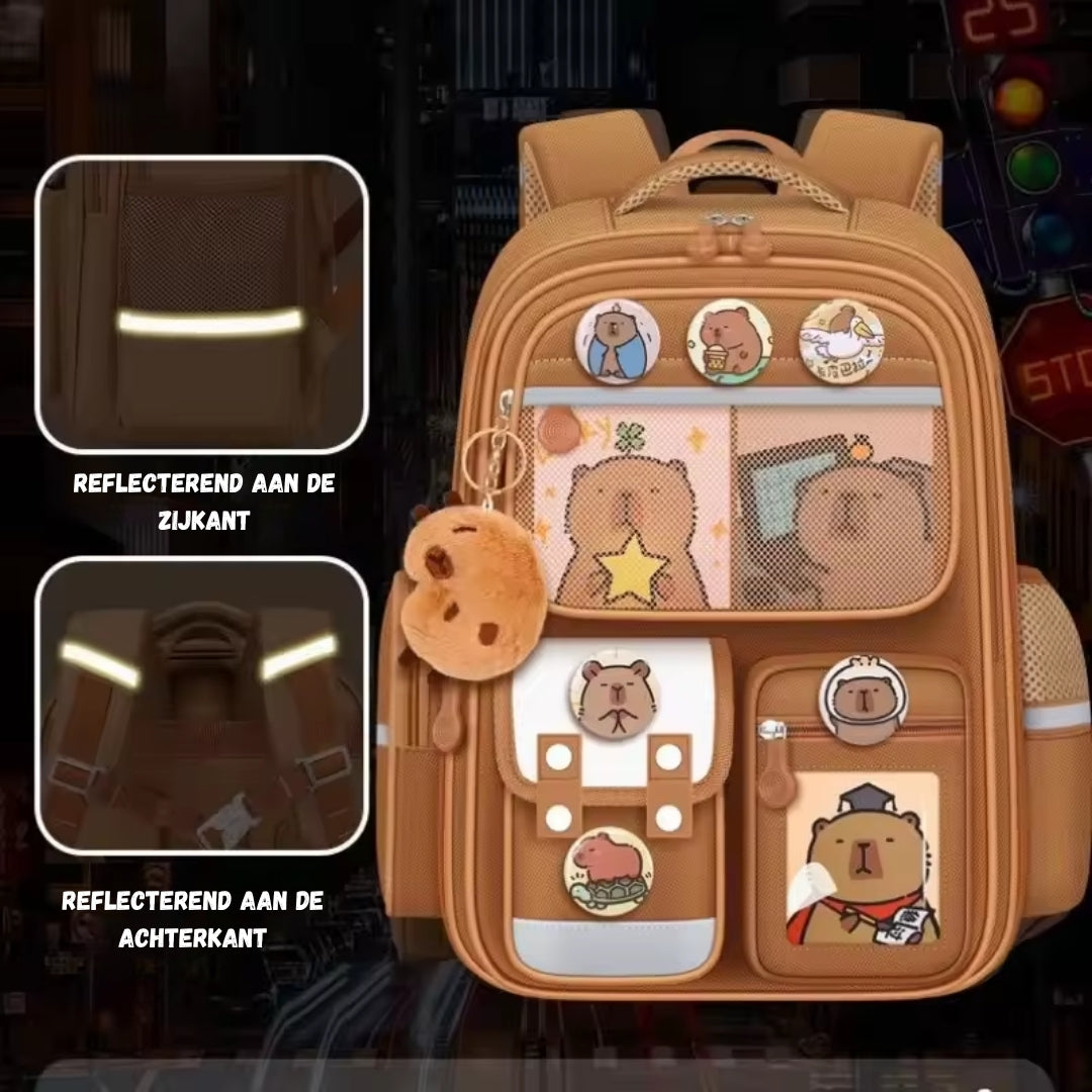 Capybara Backpack - Waterproof Large-Capacity School Backpack