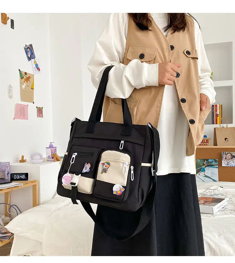 Casual Multi-Pocket Crossbody Bag
