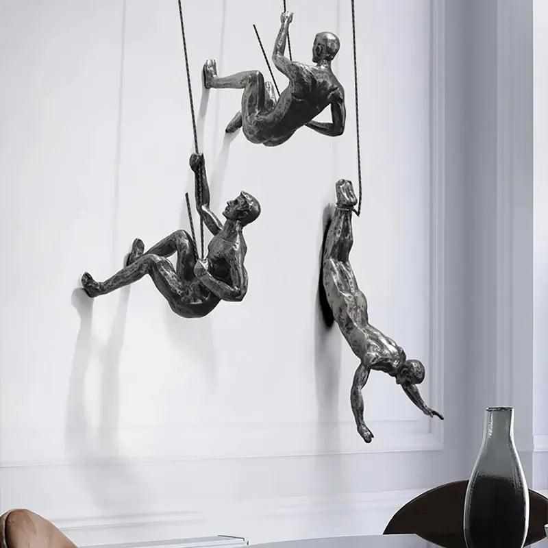 Climbing Figures Wall Decor – Modern Art Set