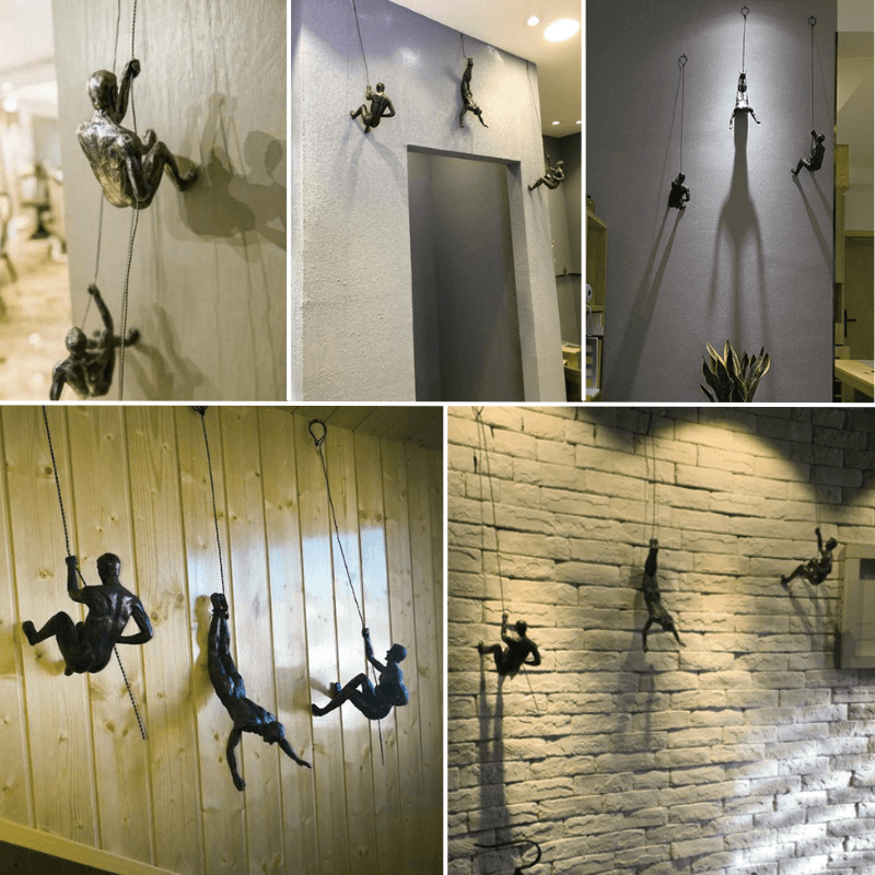 Climbing Figures Wall Decor – Modern Art Set