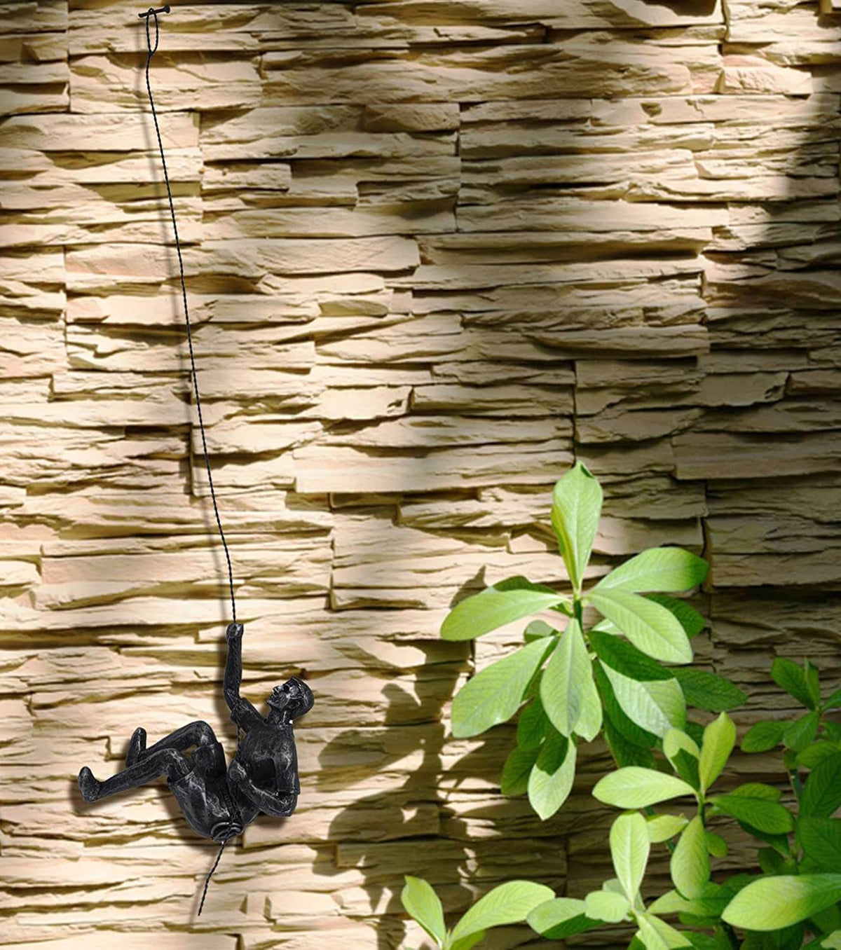 Climbing Wall Sculpture – Symbol of Strength & Growth – Handmade Resin & Iron Wire Art