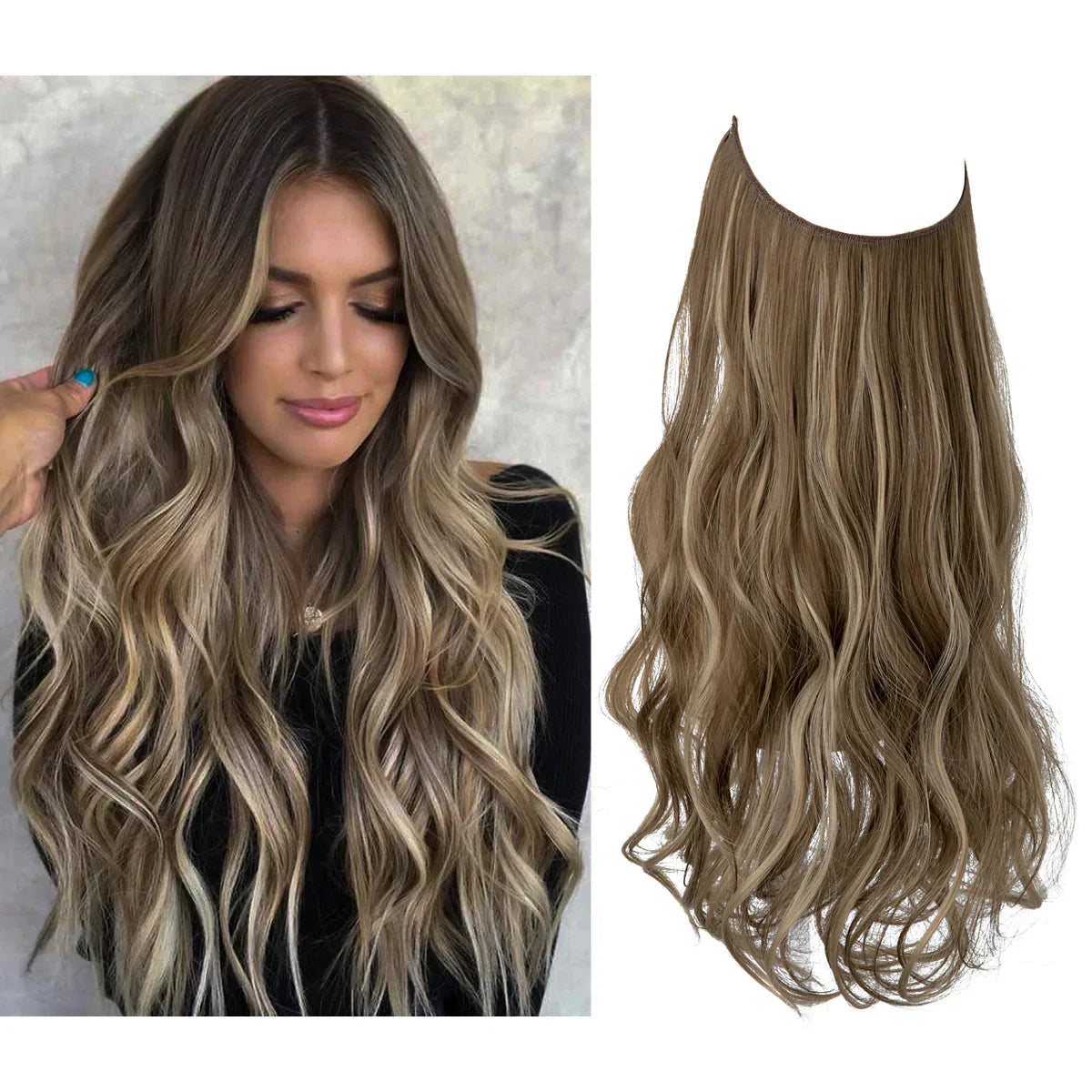 Clip-In Hair Extensions – 100% Human Hair for a Natural Look in 16–22 Inch Lengths for Instant Volume and Length