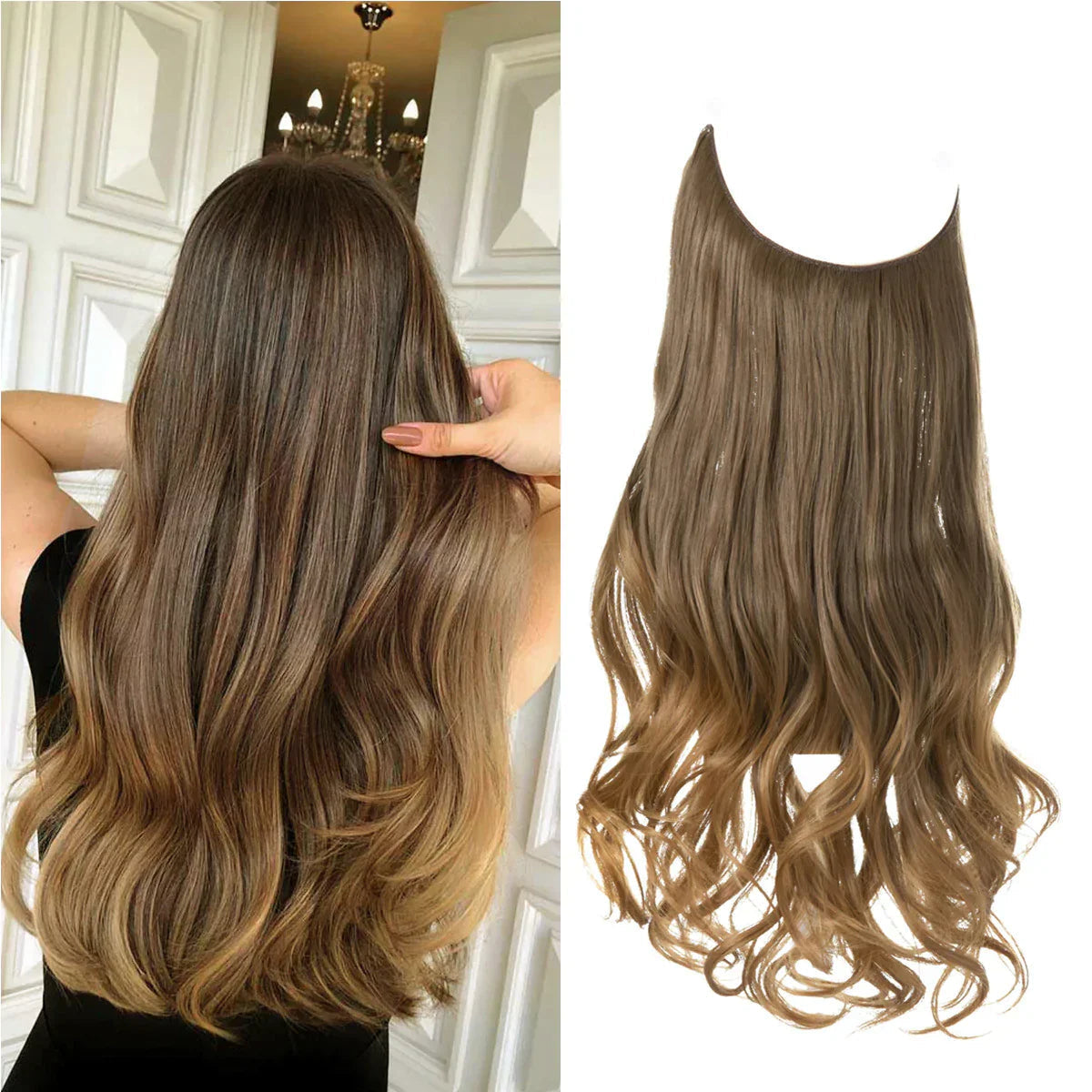 Clip-In Hair Extensions – 100% Human Hair for a Natural Look in 16–22 Inch Lengths for Instant Volume and Length