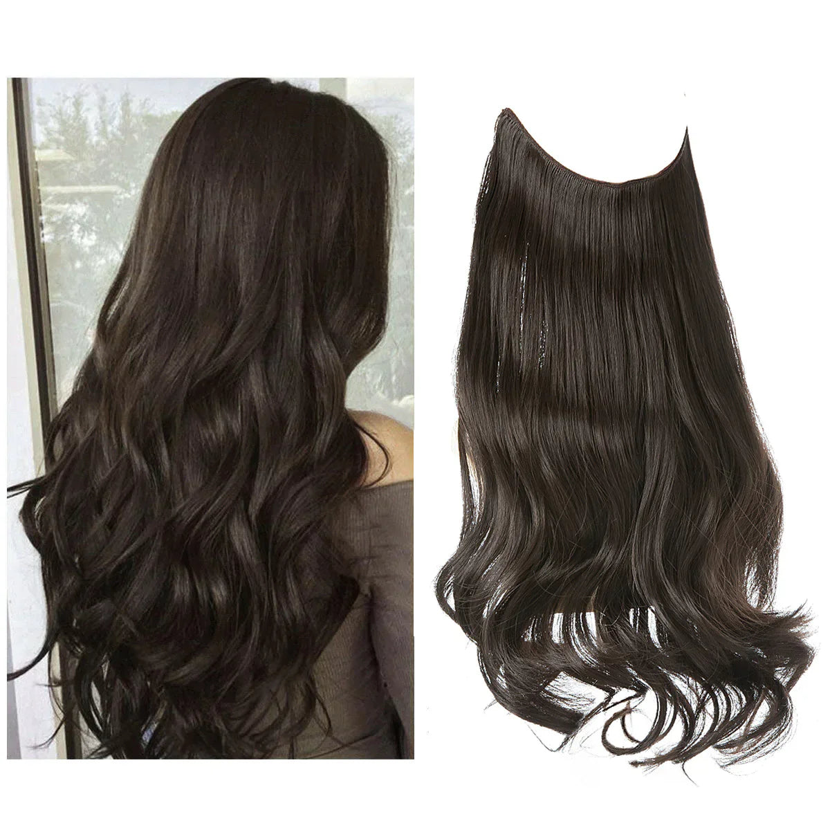 Clip-In Hair Extensions – 100% Human Hair for a Natural Look in 16–22 Inch Lengths for Instant Volume and Length