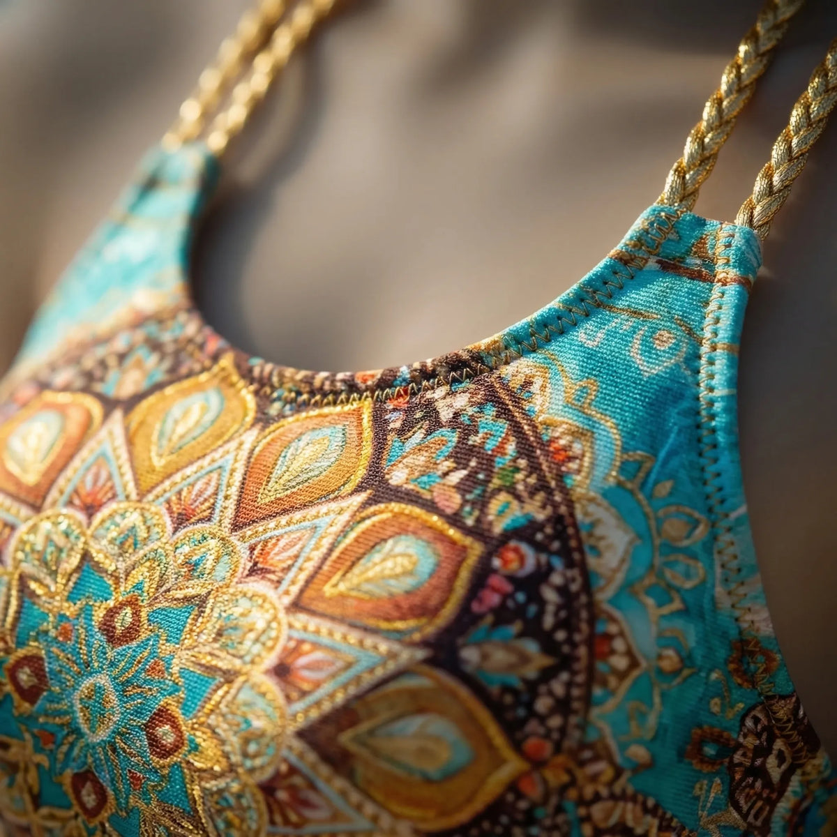 Colorful Mandala Print Swimwear