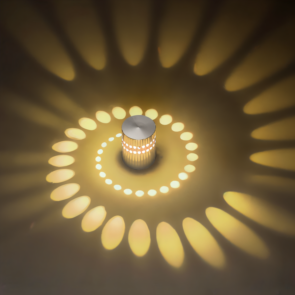 Colorful Spiral Cylinder LED Wall Light – Modern Indoor Lighting