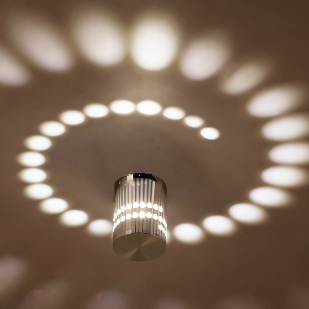 Colorful Spiral Cylinder LED Wall Light – Modern Indoor Lighting