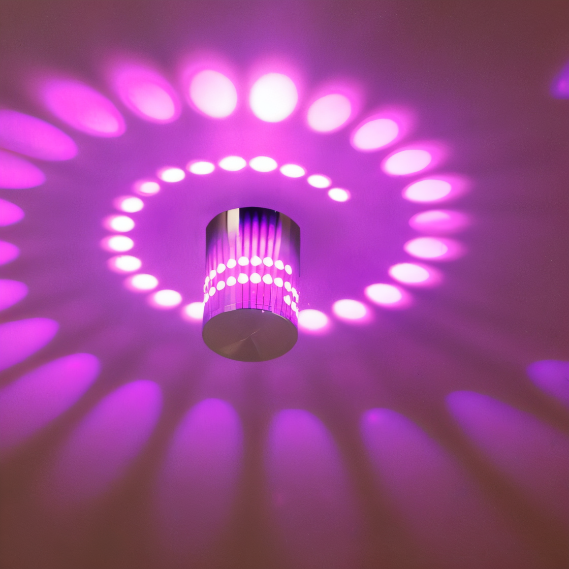 Colorful Spiral Cylinder LED Wall Light – Modern Indoor Lighting