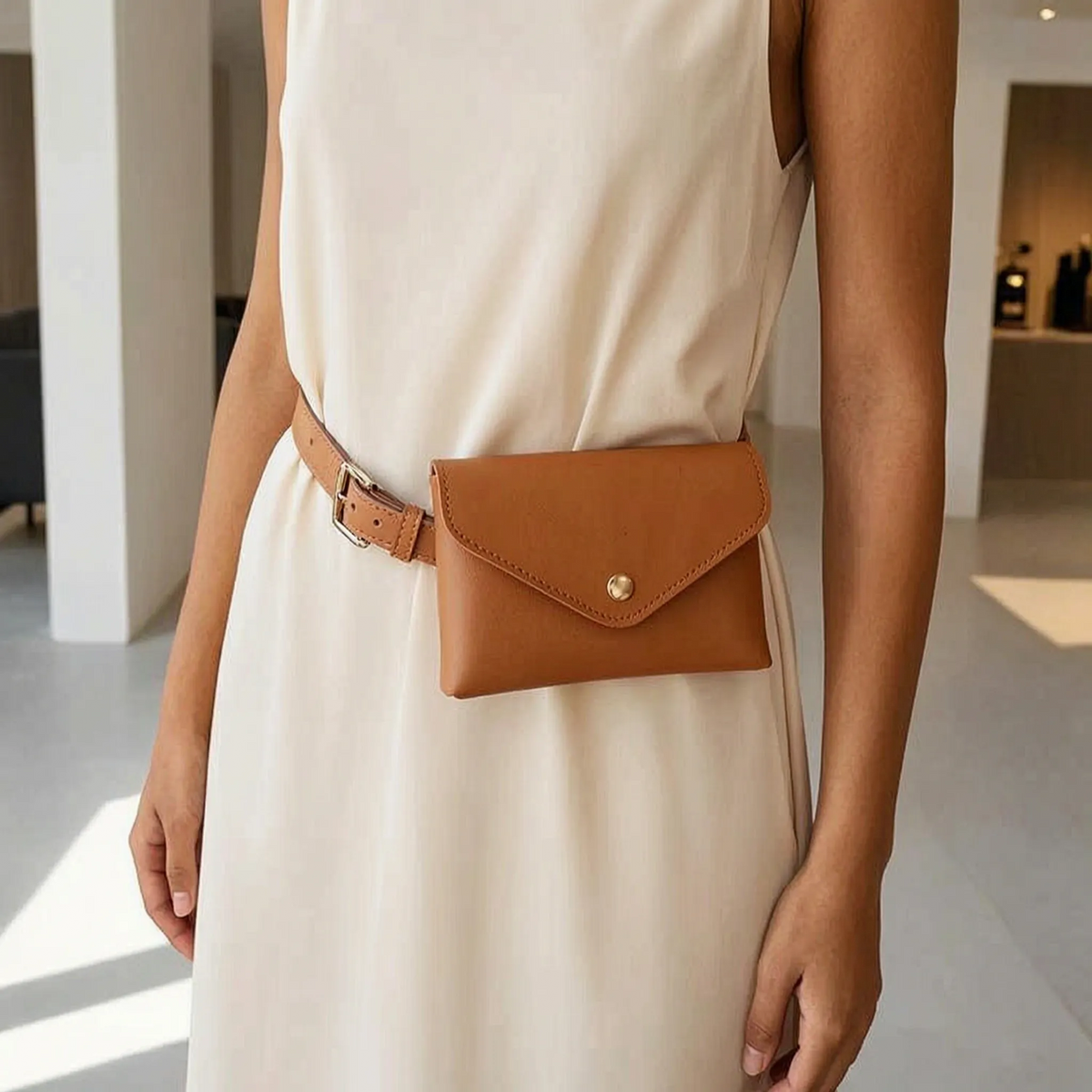 Compact Envelope Flap Belt Bag