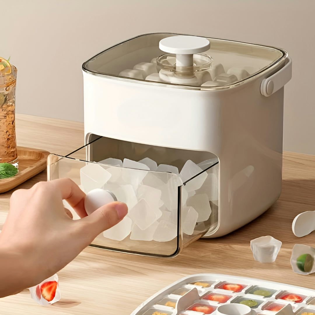 Compact Manual Kitchen Ice Cube Maker Machine
