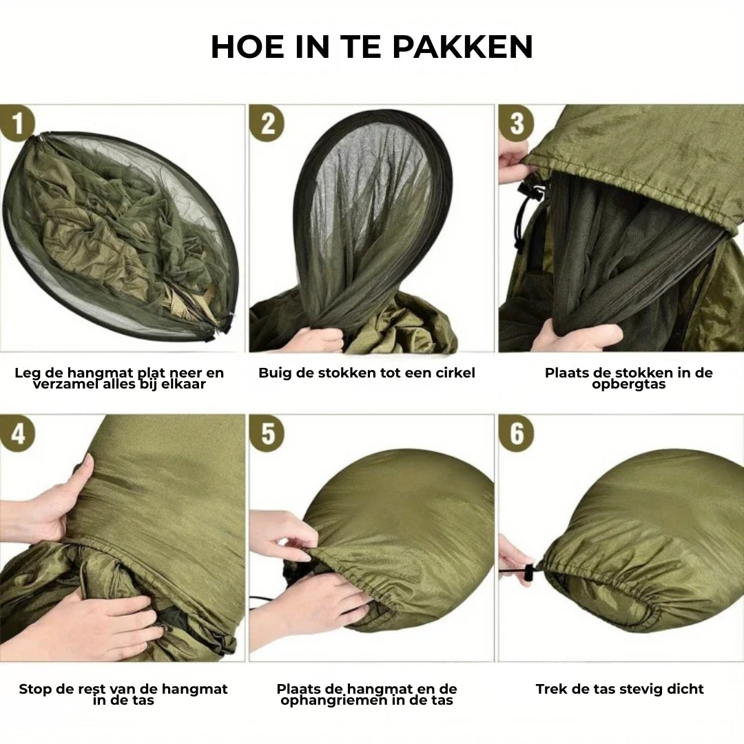 Compact Outdoor Hammock with Insect Net