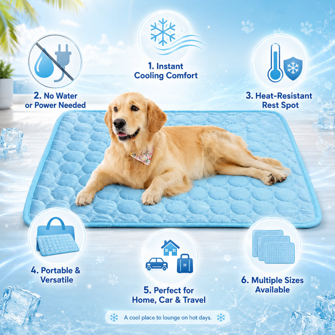 Cooling Mat for Dogs, Heat-Resistant Pet Cooling Pad