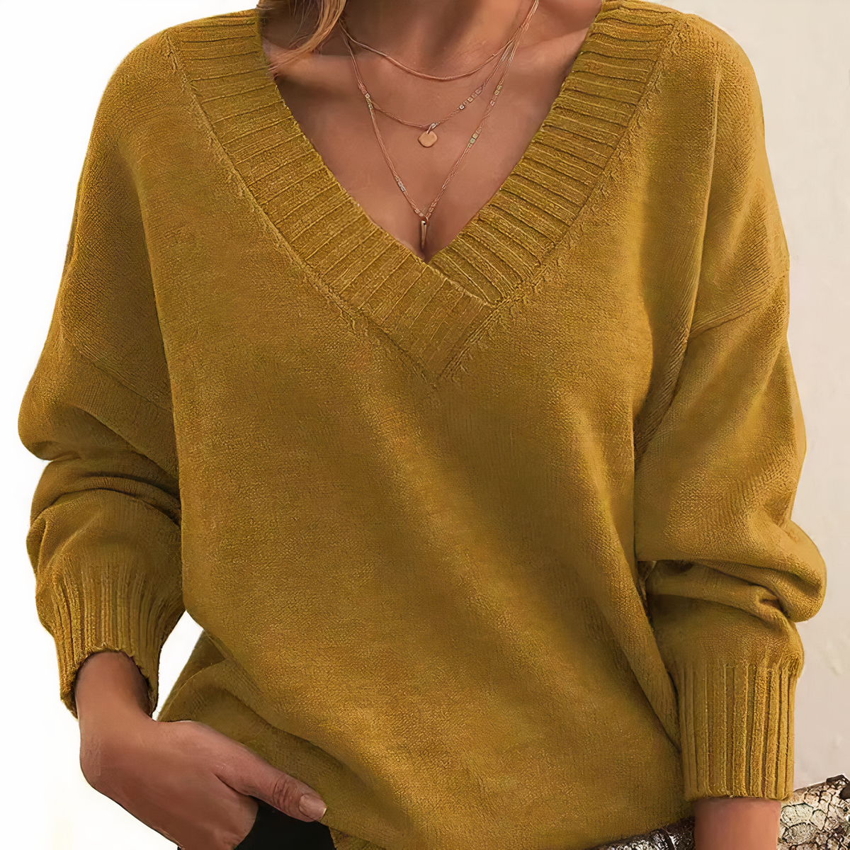 Cosy Winter V-Neck Jumper for Women
