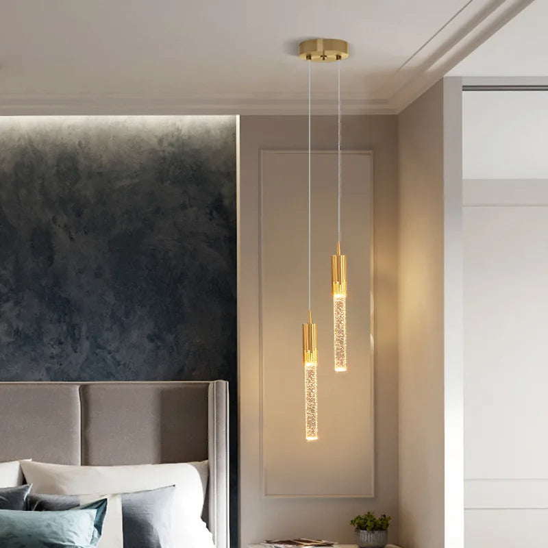 Cylindrical Glass Pendant Light