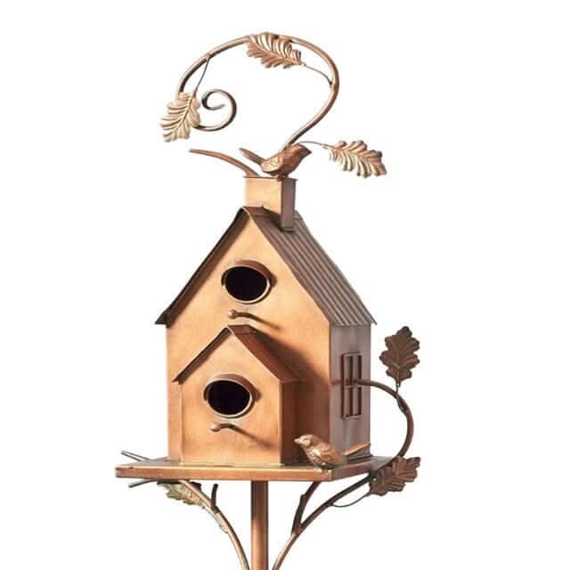 Decorative Metal Birdhouse Garden Stake
