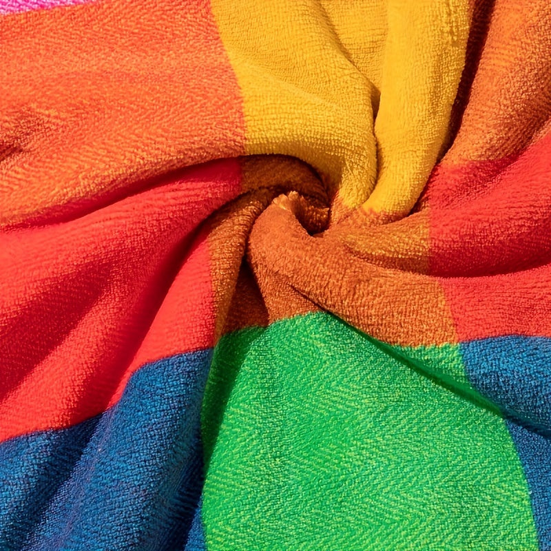 Double-Sided Thick Coral Fleece and Sherpa Blanket with Colorful Plaid Pattern