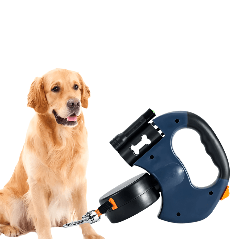 Dual Dog Leash with LED Light and Durable Construction