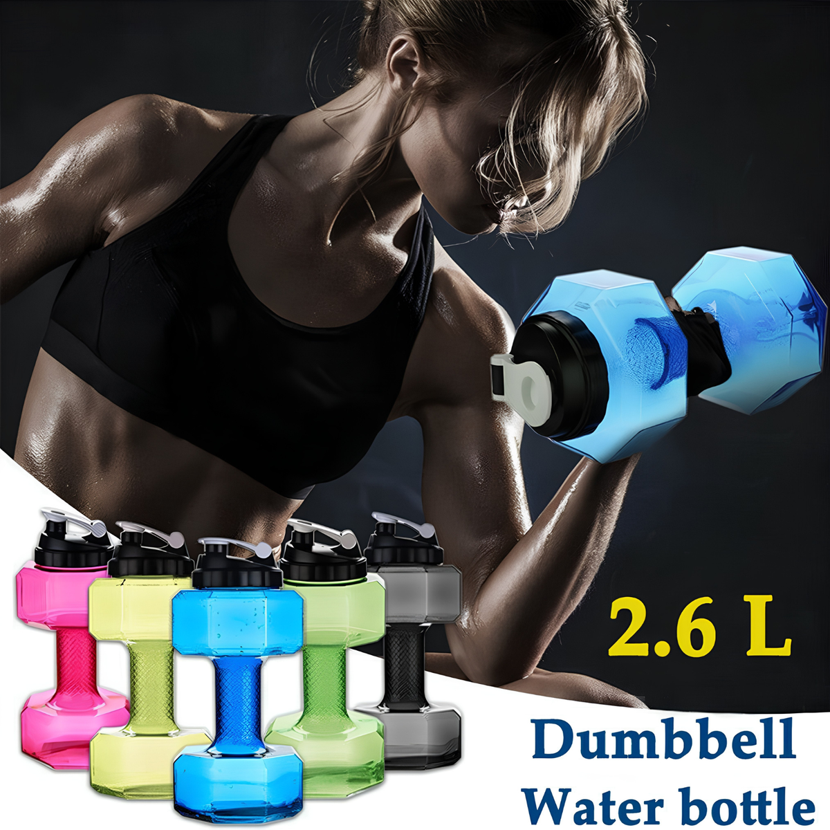 Dumbbell Water Bottle for Fitness and Hydration