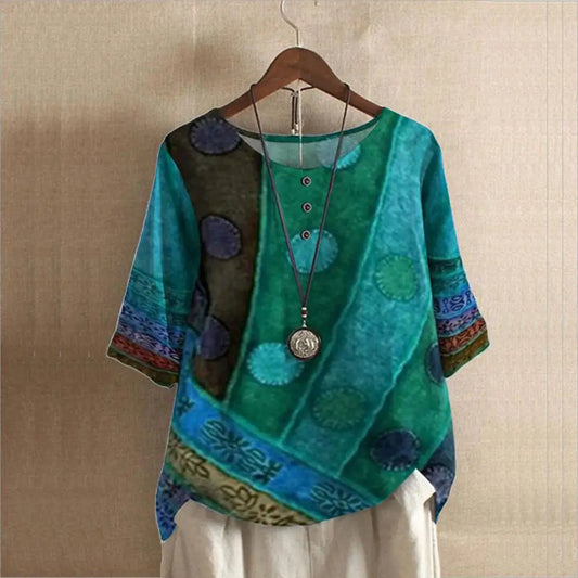 Elegant Round Neck Blouse