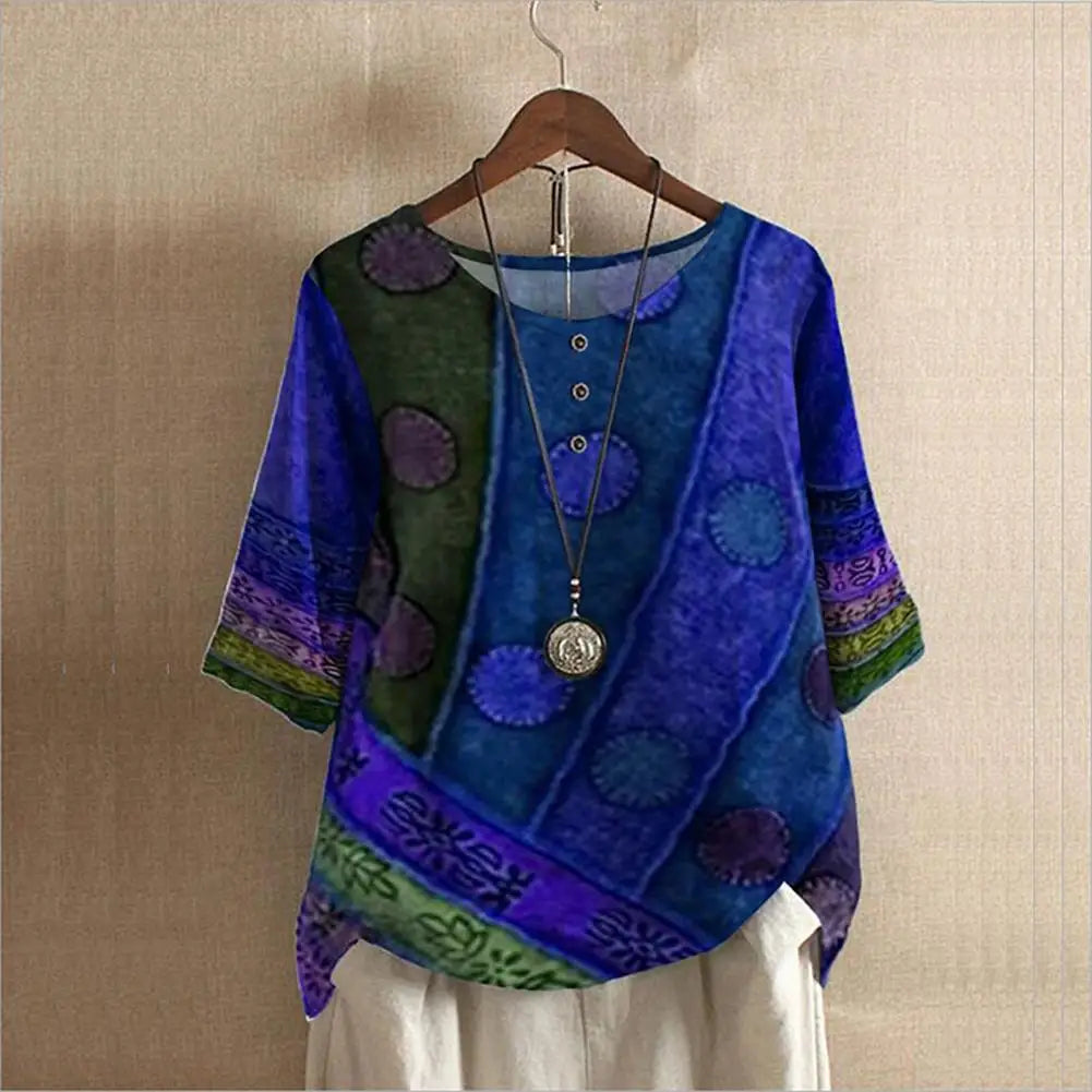 Elegant Round Neck Blouse