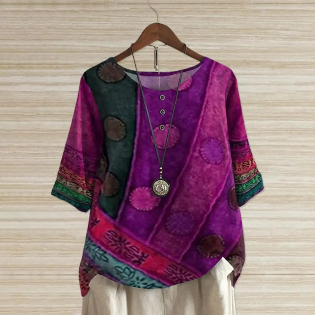 Elegant Round Neck Blouse