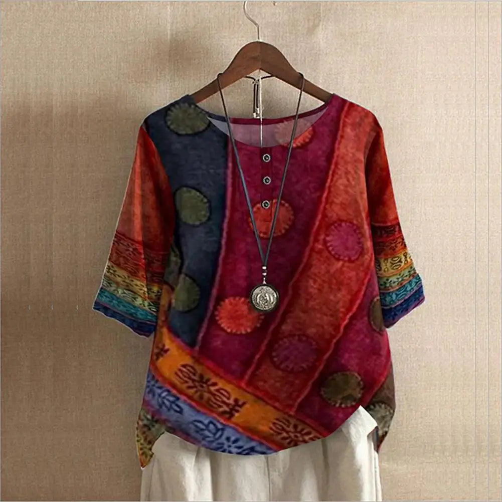 Elegant Round Neck Blouse