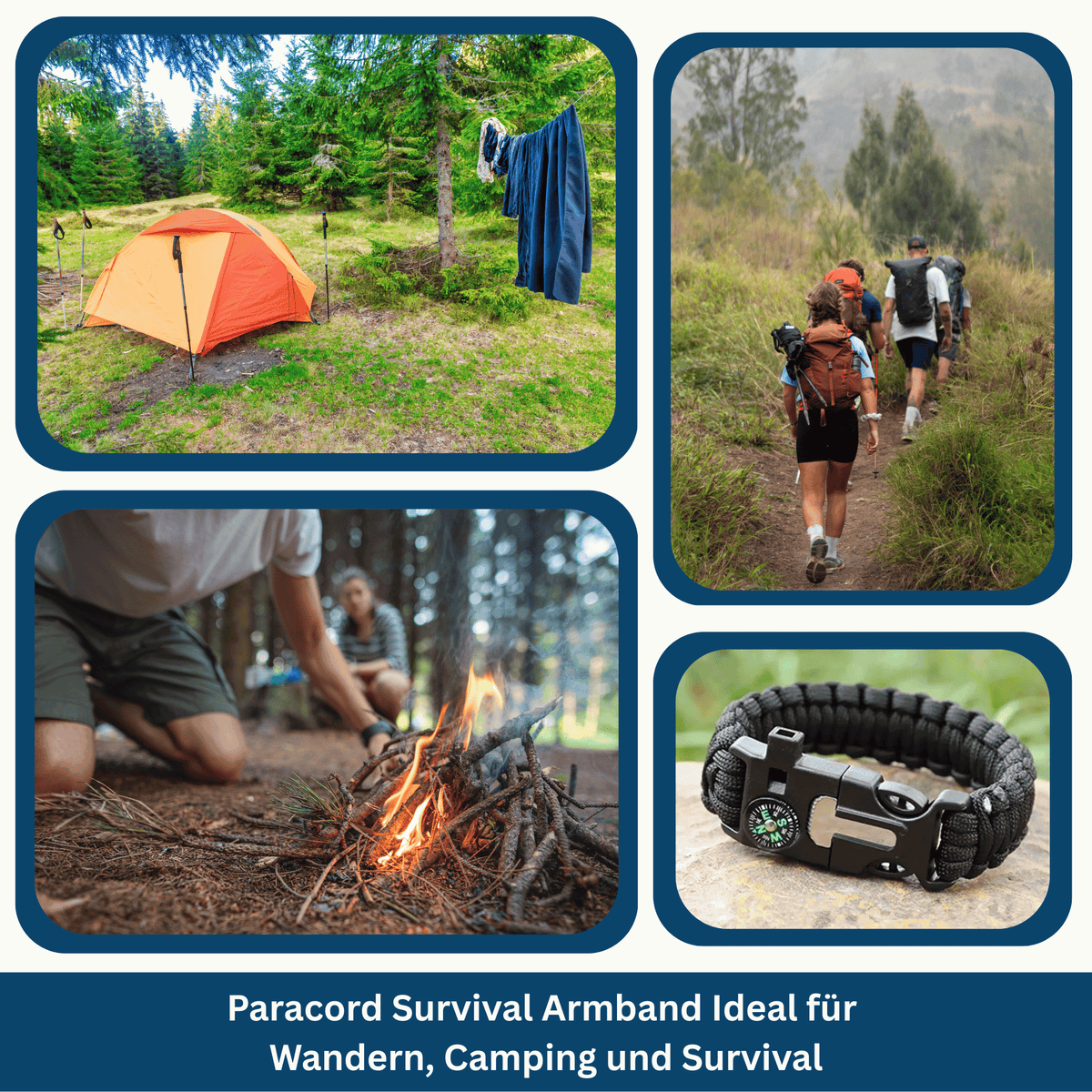 Emergency Paracord Survival Bracelet