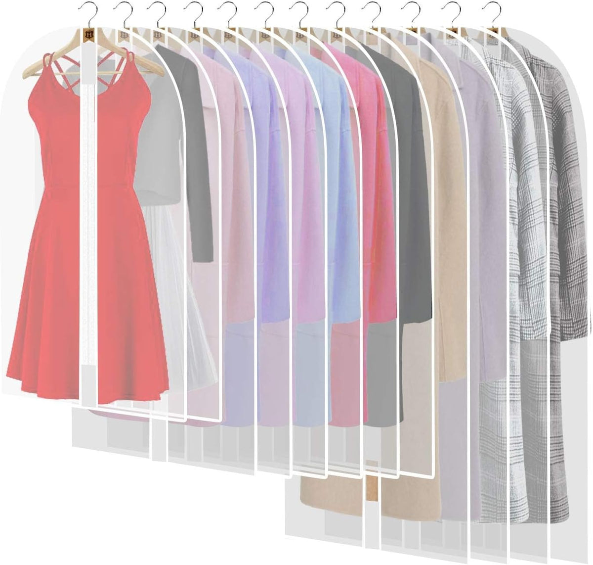 Extra Long Garment Bag — Dress Cover with Durable Zipper