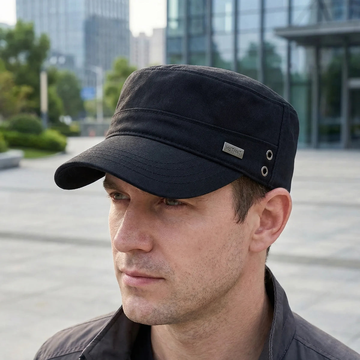 Flat Top Peaked Baseball Cap