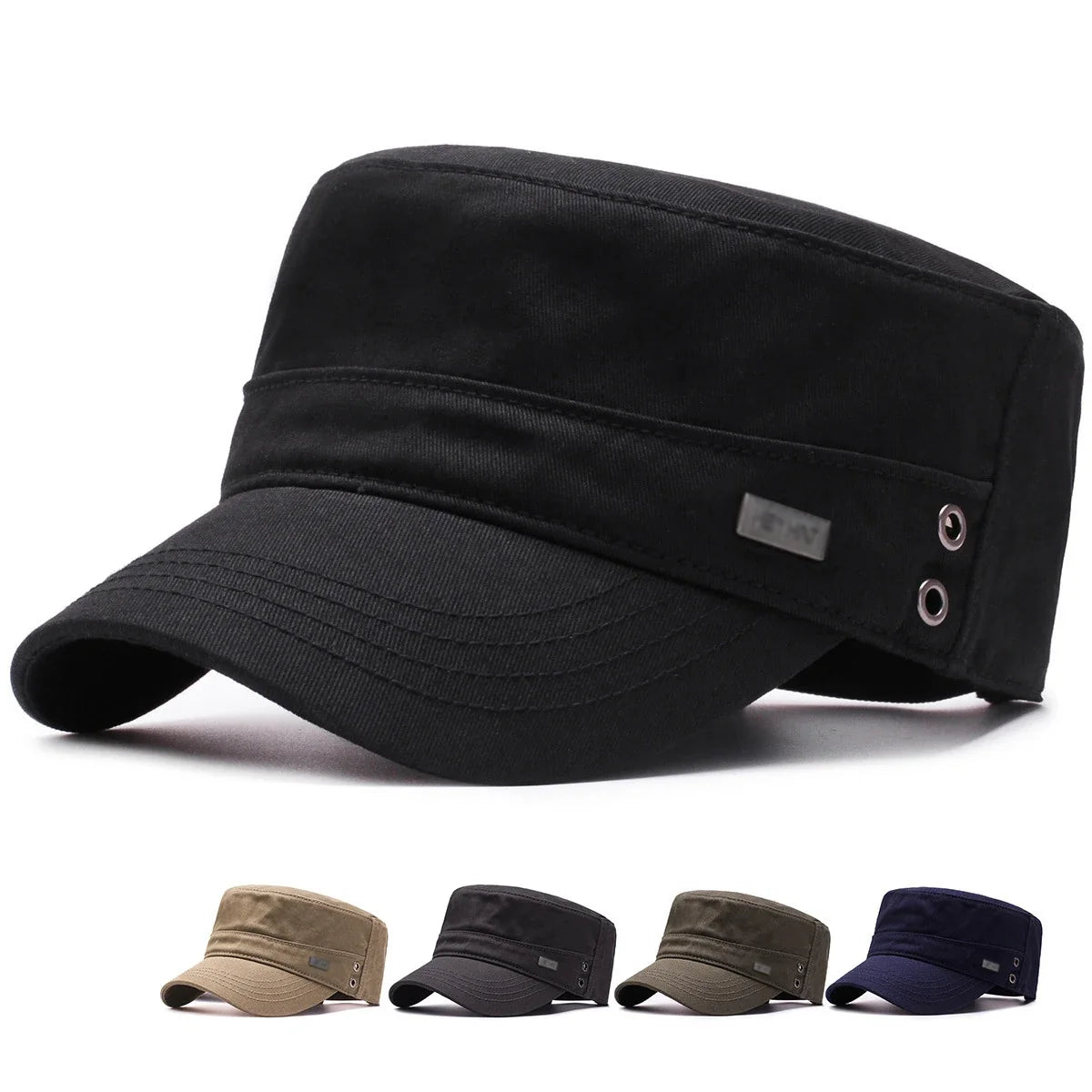 Flat Top Peaked Baseball Cap