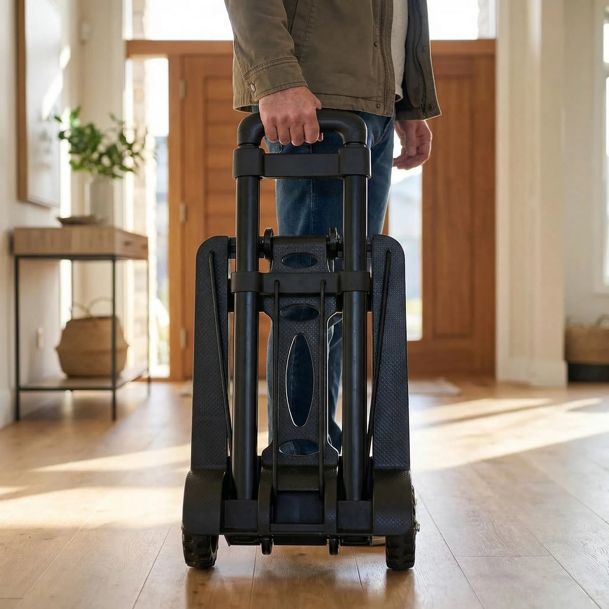 Foldable Hand Trolley with Telescopic Handle