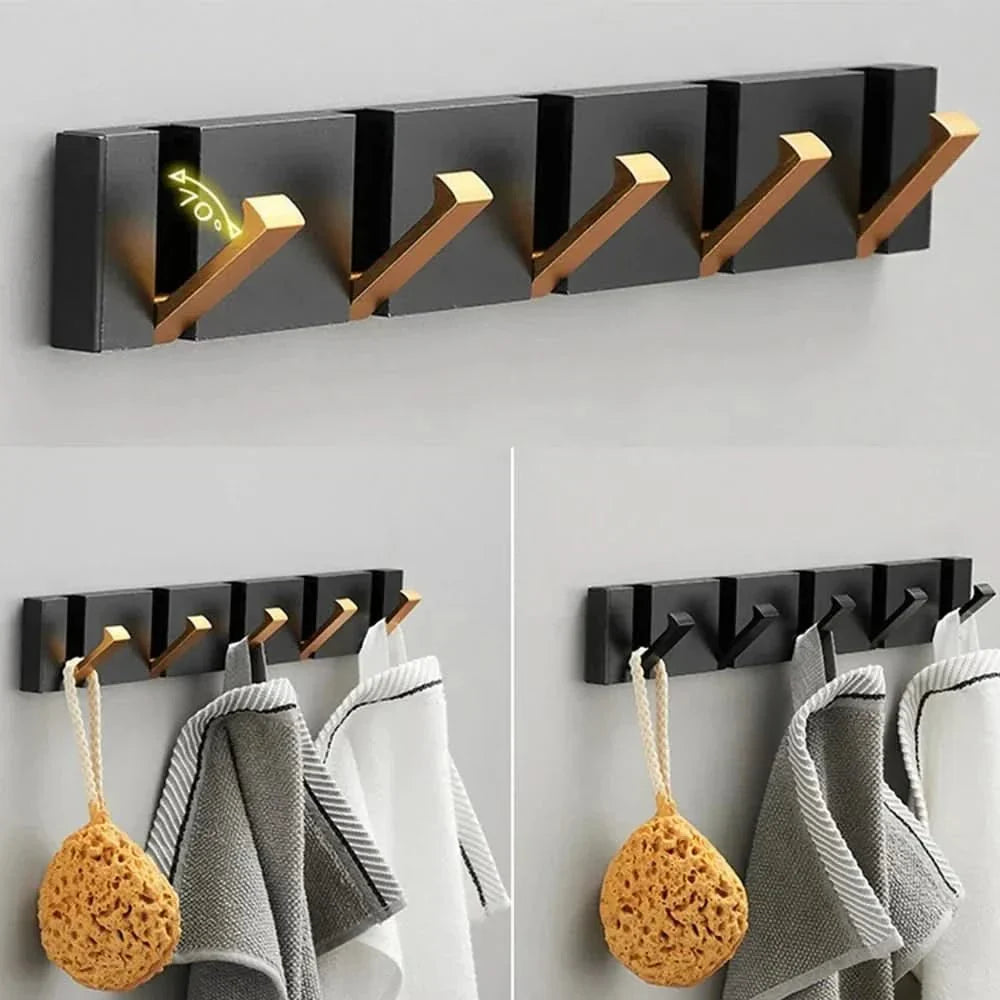 Foldable Wall Hook | Self-Adhesive or Screw Mount | Aerospace Aluminium