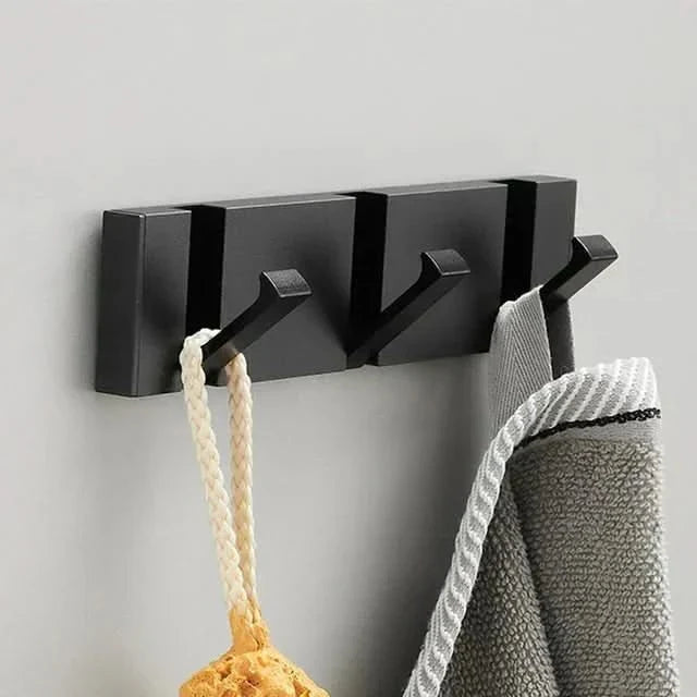 Foldable Wall Hook | Self-Adhesive or Screw Mount | Aerospace Aluminium