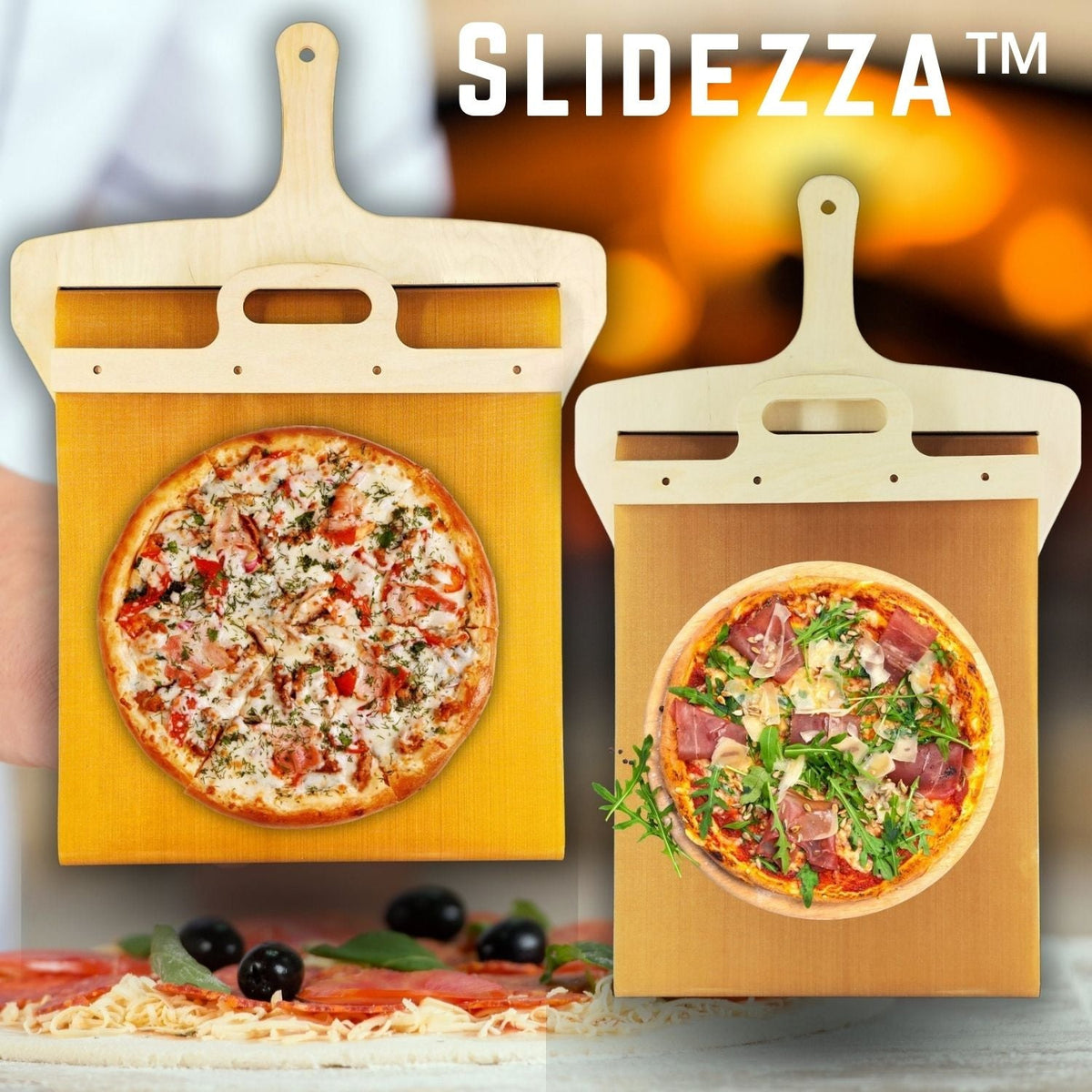 Food-Safe Pizza Peel with Sliding Mechanism