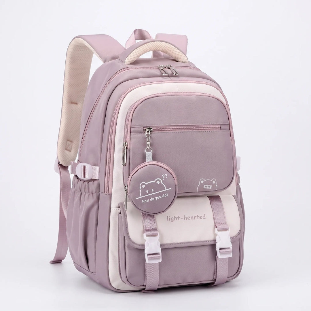 Girls' School Backpack with Spacious Design and Multiple Compartments