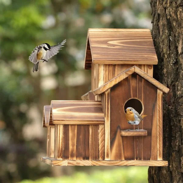 Handmade 6-Hole Birdhouse