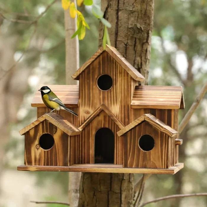 Handmade 6-Hole Birdhouse