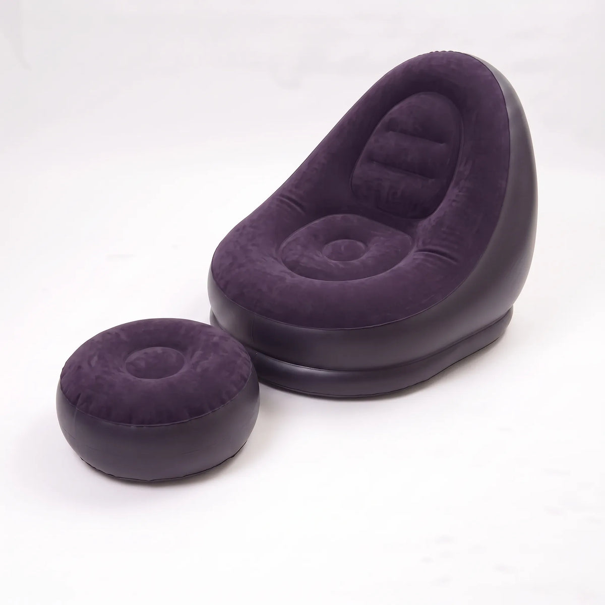 Inflatable Lounge Chair with Footrest Ottoman