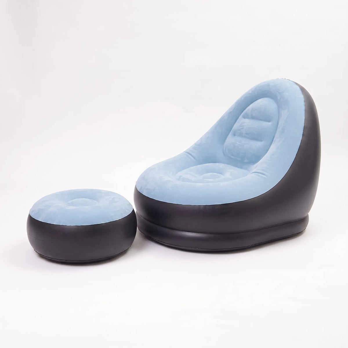 Inflatable Lounge Chair with Footrest Ottoman