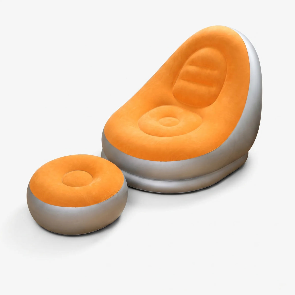 Inflatable Lounge Chair with Footrest Ottoman