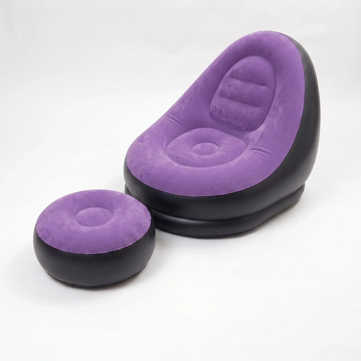 Inflatable Lounge Chair with Footrest Ottoman