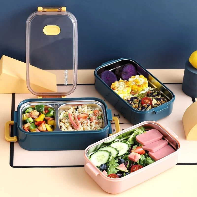 Insulated Bento Lunch Box - Thermal Multi-Compartment Meal Container for Office, School & On-the-Go