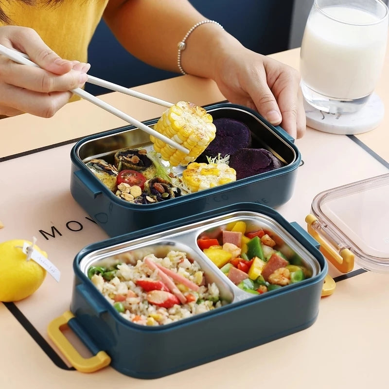 Insulated Bento Lunch Box - Thermal Multi-Compartment Meal Container for Office, School & On-the-Go